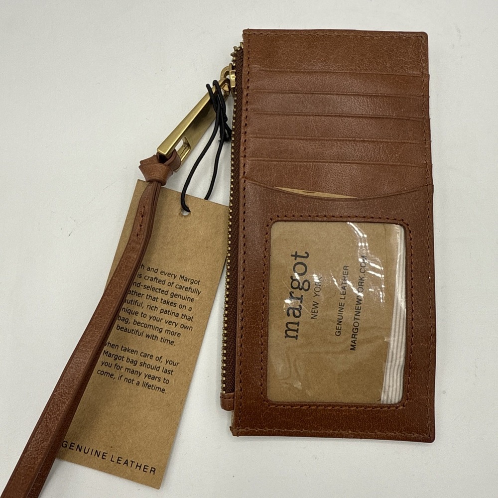 Margot New York  slim leather Card case wallet wristlet new With Tags - Picture 4 of 5